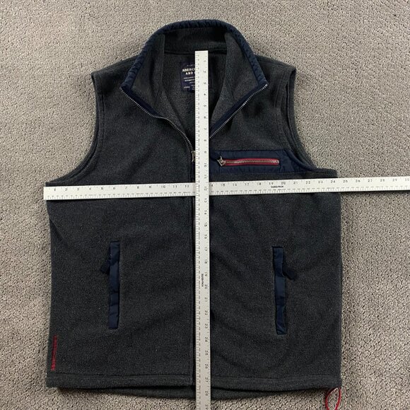 Vintage Abercrombie & Fitch Fleece Vest Men's XL Gray Y2K 90s - Picture 7 of 11